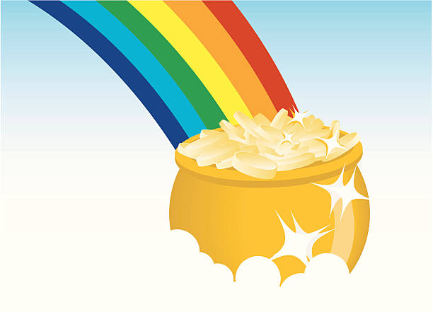 ilustrações de stock, clip art, desenhos animados e ícones de pote de ouro - end of the rainbow