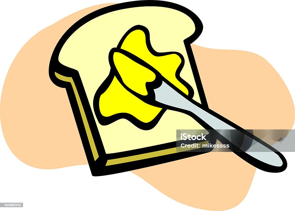 toast mit butter - Lizenzfrei Ausbreiten Vektorgrafik
