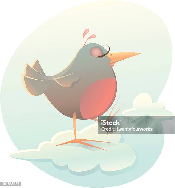 Гордая Birdie — стоковая векторная графика и другие изображения на тему В воздухе - В воздухе, Векторная графика, Воробьиные