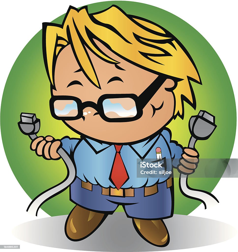 Super Smart Computer Guy Computer Guy Stock Illustration - Download Image Now - Administrator ...
