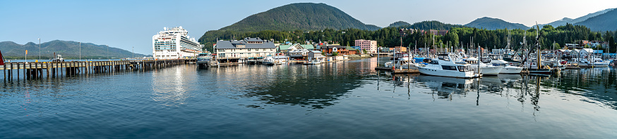 Marina view in Ketchikan, Alaska, USA.