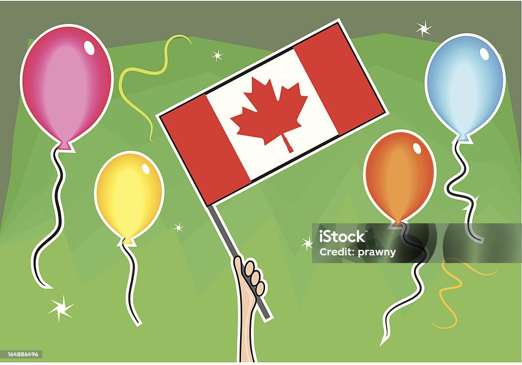 Flaga Kanady - Grafika wektorowa royalty-free (Bez ludzi)