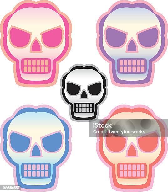 Candy Skulls Stock Illustration - Download Image Now - Anger, Bizarre, Blue