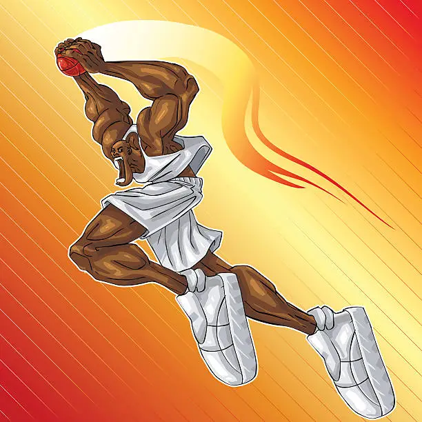 Vector illustration of NBA Rage Hero