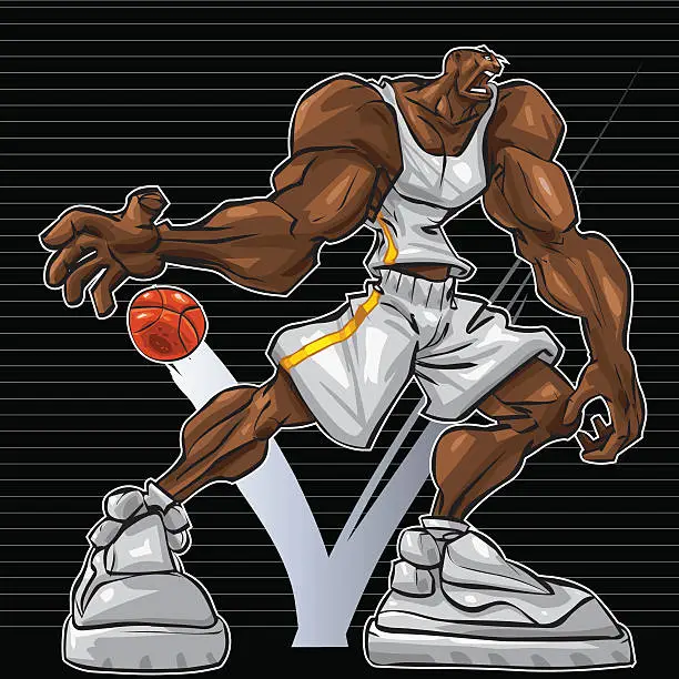 Vector illustration of NBA Monster