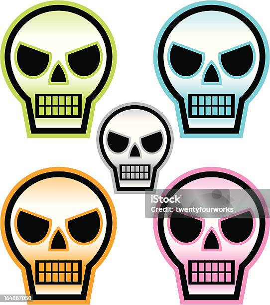 Acid Skulls Stock Illustration - Download Image Now - Acid, Anger, Anxiety