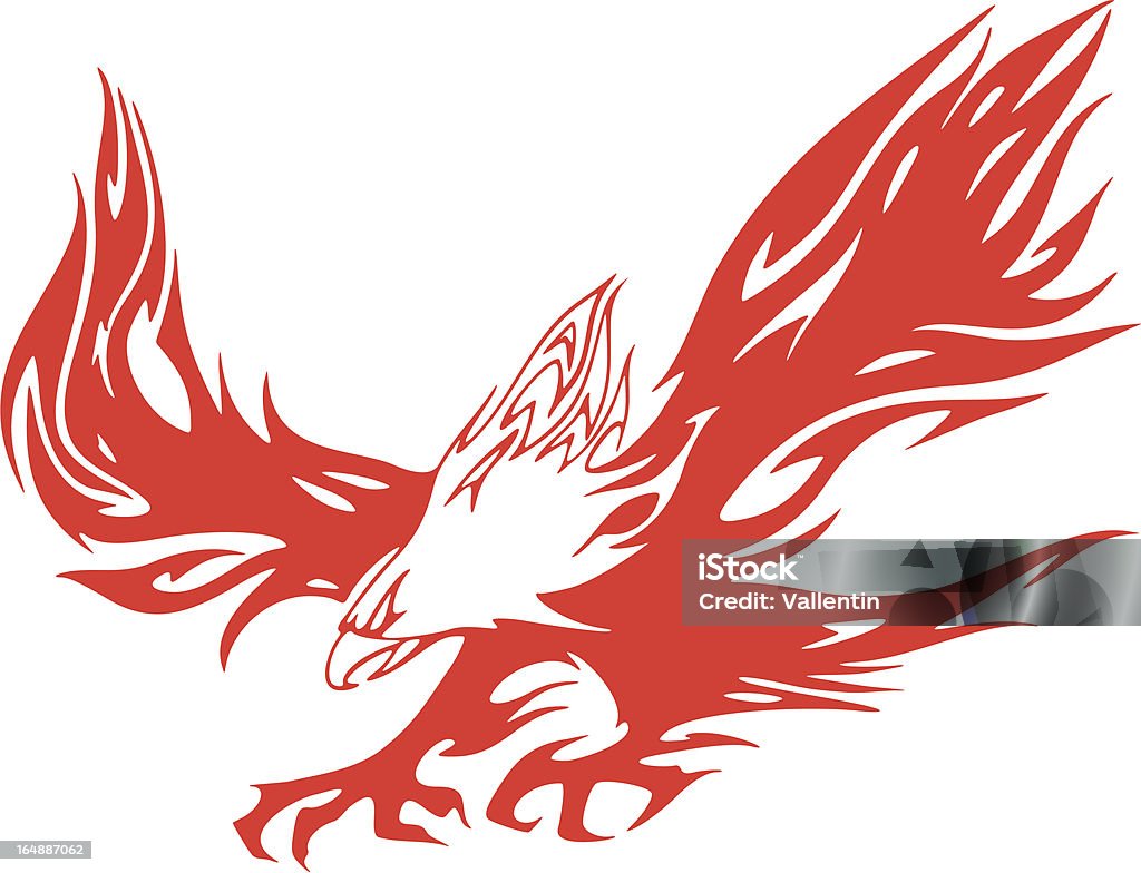 Eagle w płomienie pojazdu grafikę (wektorowe - Grafika wektorowa royalty-free (Clip Art)