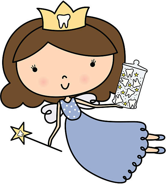 toothfairy z jar zębów - toothfairy stock illustrations