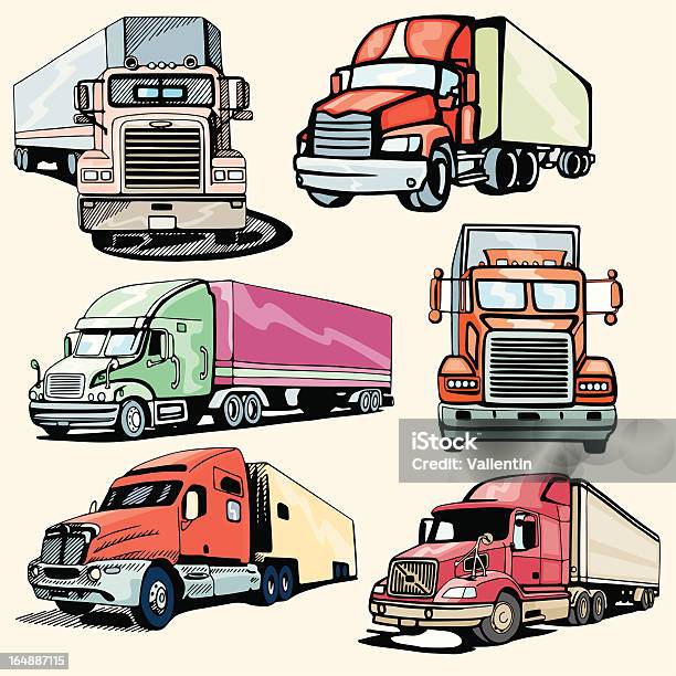 Ilustración de Camión Ilustraciones Xxxvi Highway Camiones Vector y más Vectores Libres de Derechos de Camión articulado