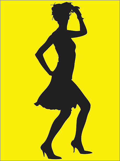 Dance Girl - Vector vector art illustration