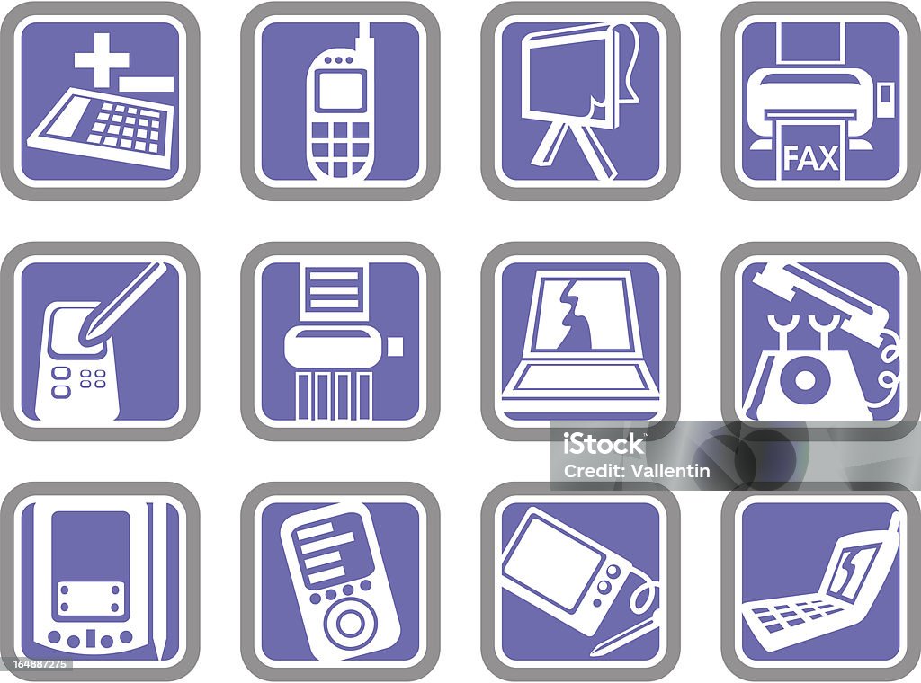 Vector Icons: Business A set of 12 various business-related vector icons. Arranging stock vector
