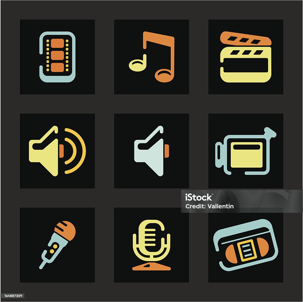 Smooth Icon Series - Web Web icons set. Audio and video. Mail and communication. Check my portfolio for much more of this series as well as thousands of similar and other great vector items. Clip Art stock vector