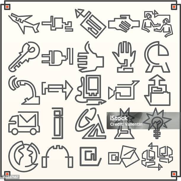 Durchgehende Linie Symbole Kommunikation Ii Vektor Stock Vektor Art und mehr Bilder von Akte