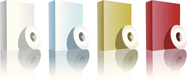 Vector illustration of Software boxes