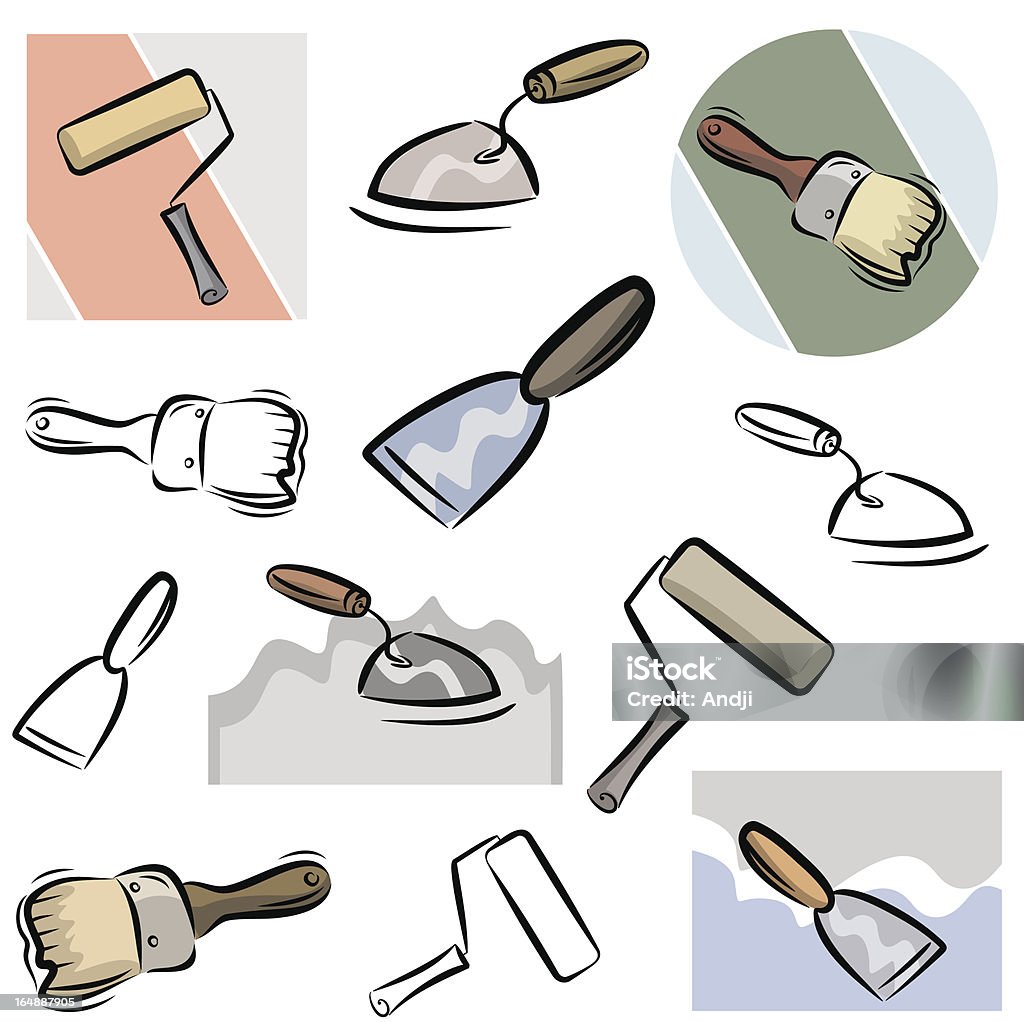 DES ICÔNES: Outils icônes I (vecteur - clipart vectoriel de Artisan libre de droits