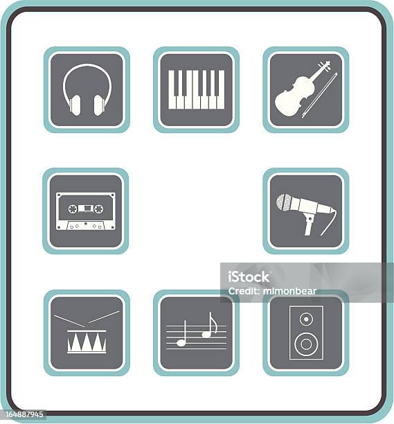 Set Vettoriale Di 25 Icone Musica 2 - Immagini vettoriali stock e altre immagini di Altoparlante - Hardware audio - Altoparlante - Hardware audio, Apparecchiatura di registrazione del suono, Archetto