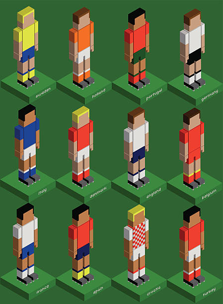 European Soccer Teams vector art illustration