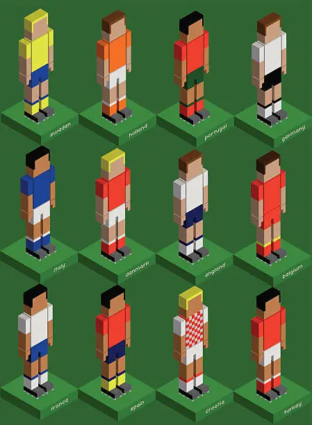 Vector illustration of European Soccer Teams