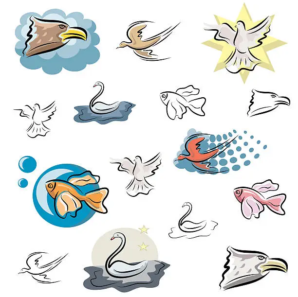 Vector illustration of Fresh Icons: Animal Icons I (Vector)