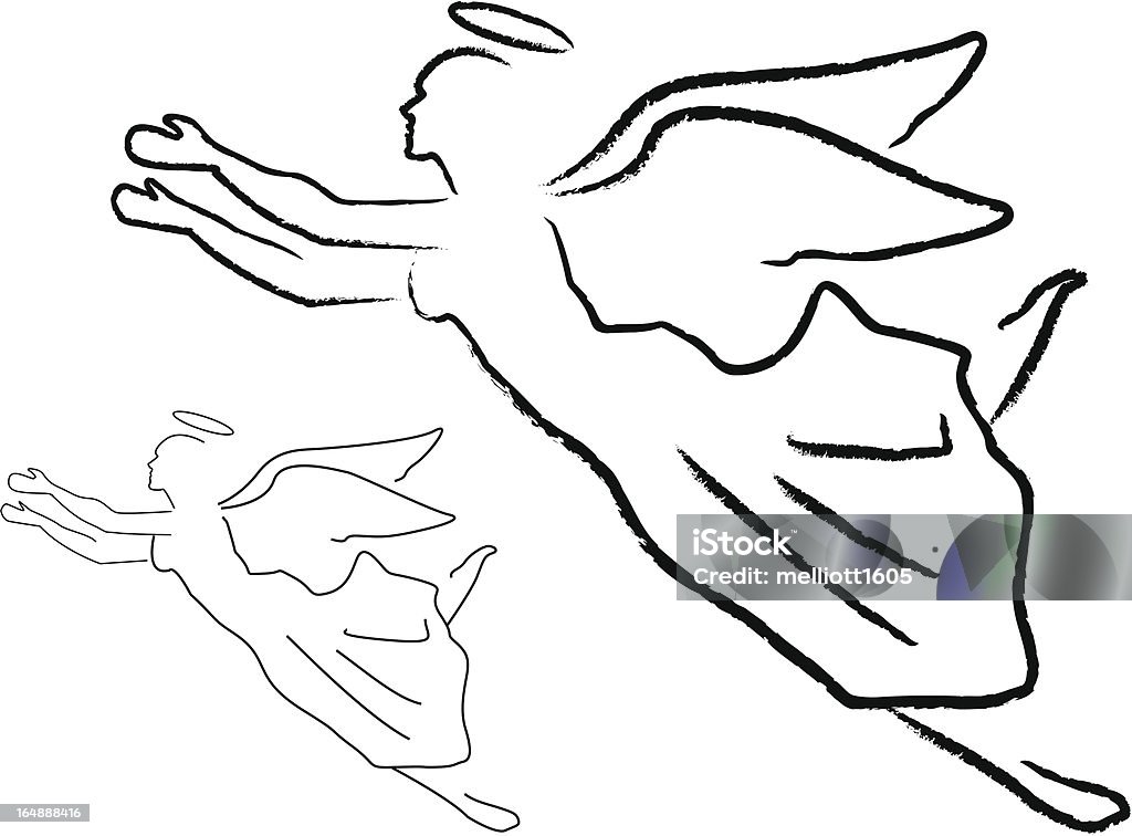 Angel In Flight Vector Angels In Flight Stock Illustration - Download Image Now - Angel ...