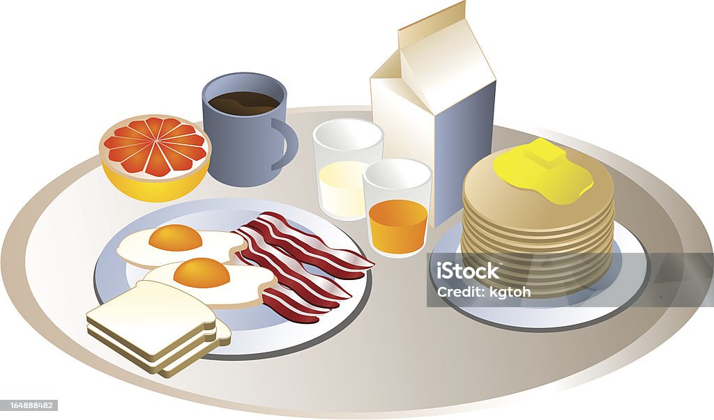 Pełne śniadanie - Grafika wektorowa royalty-free (Bekon)