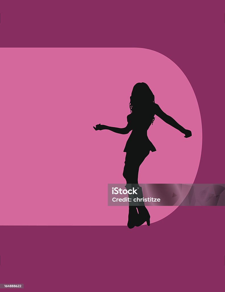 Sexy Silhouette 3 Sexy Silhouette with pink background. Go Go Dancer stock vector