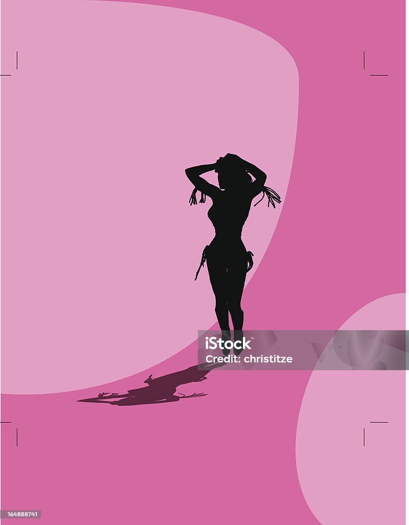 Sexy Silhouette Sexy Silhouette with pink background. Femme Fatale stock vector