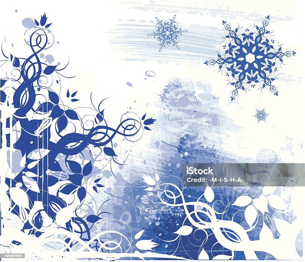 Flocons de neige - clipart vectoriel de Abstrait libre de droits