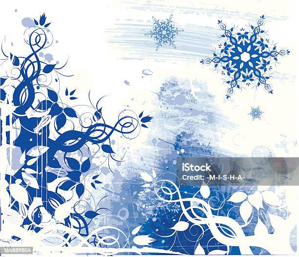 Flocons De Neige Vecteurs libres de droits et plus d'images vectorielles de Abstrait - Abstrait, Bleu, Plante grimpante et vigne