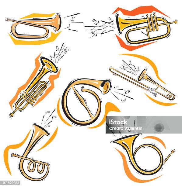 Vetores de Instrumentos Musicais Xxi Chifres Vector e mais imagens de Adolescente - Adolescente, Adolescência, Arte