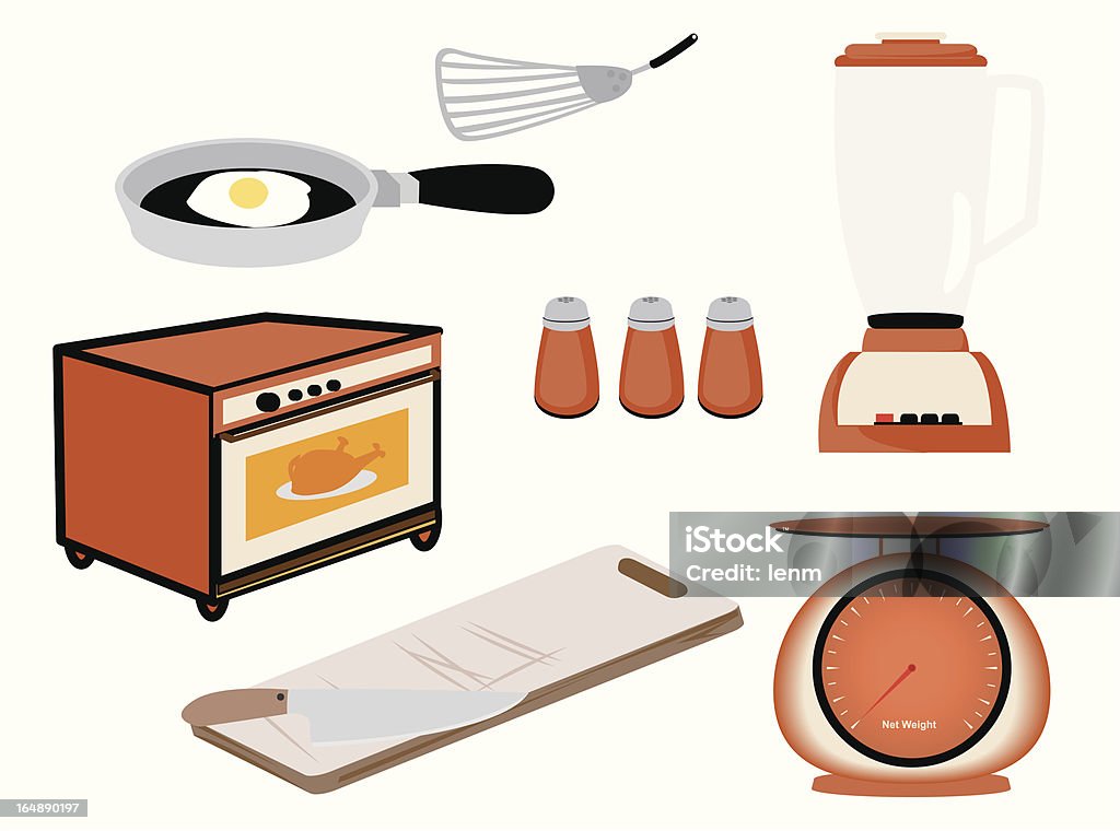 Iconos de la cocina - arte vectorial de Aderezo libre de derechos