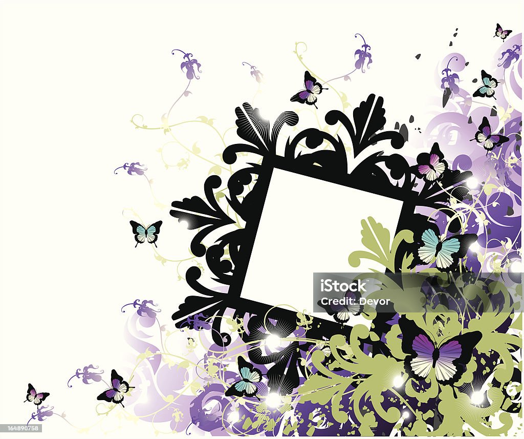 De l'été avec des fleurs et des papillons - clipart vectoriel de Abstrait libre de droits