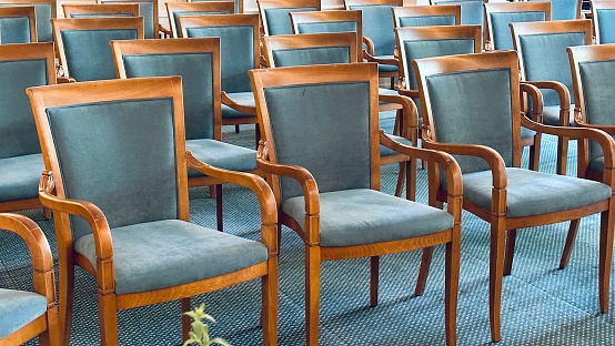 Chairs in a lecture hall