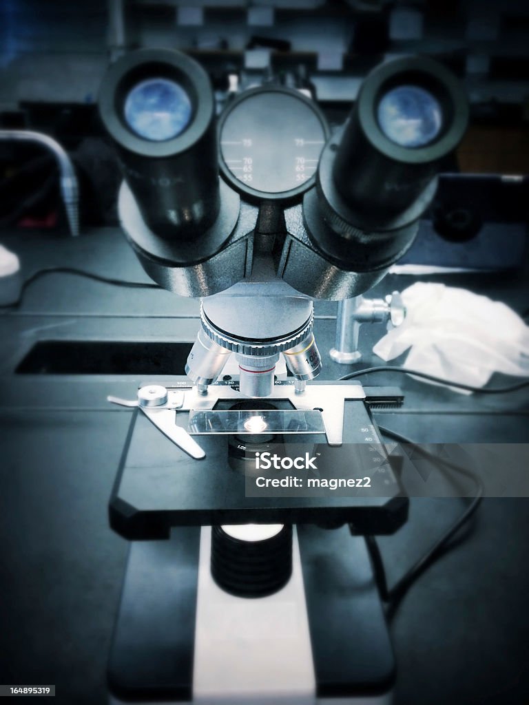 Compound Microscope Compound Microscope Stock Photo - Download Image Now - Biology, Blue ...