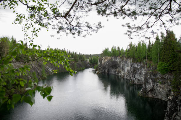 istock Lake in the marble quarry. 1648980074