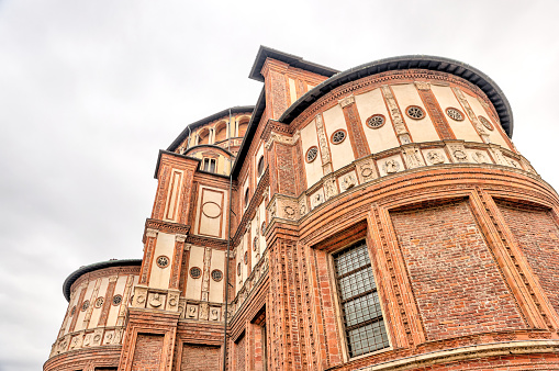Milan, Italy - July 14, 2023: Exteriors of the Museo del Cenacolo Vinciano in Milan, home of Leonard DaVinci's \