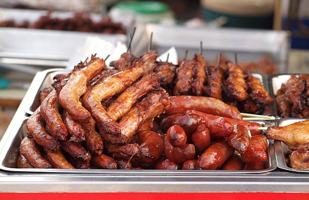 istock Barbecued Sausages and Chicken 164898872