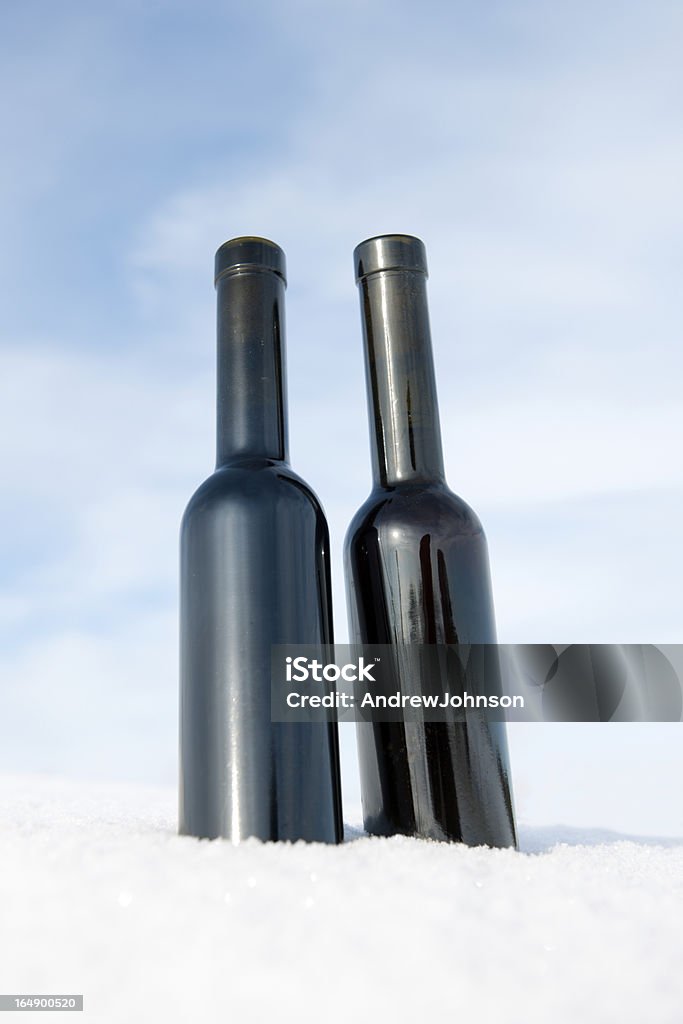 빙판 와인을 인공눈 - 로열티 프리 0명 스톡 사진