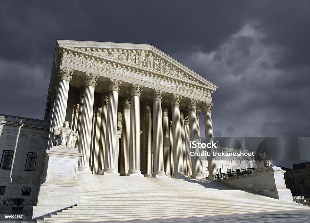 Supreme Court Washington DC Storm Thunder storm sky over the United States Supreme Court building in Washington DC. Supreme Court Stock Photo