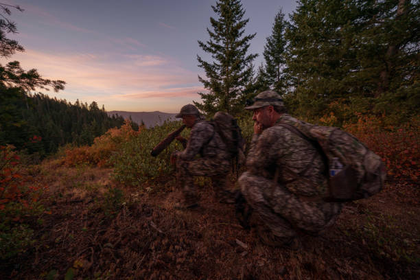 istock Two hunters hike, calling for elk wild game in Washington State 1649016851