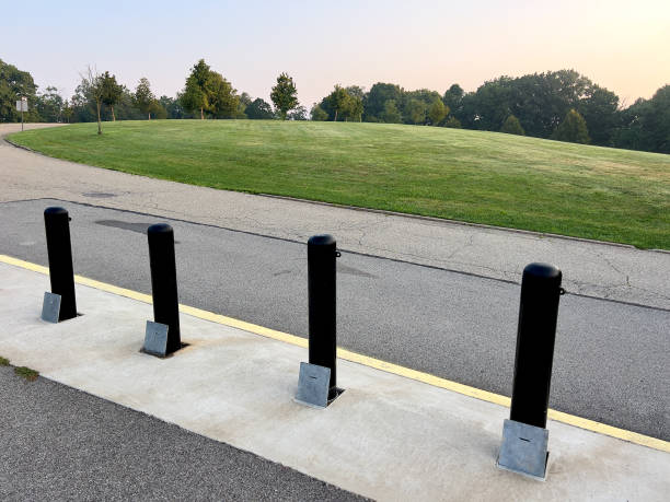 Bollards in City Public Park
