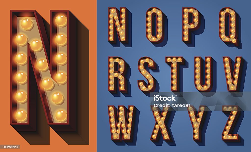 Neon Sign Type Set of isolated Capital Letters Text stock vector