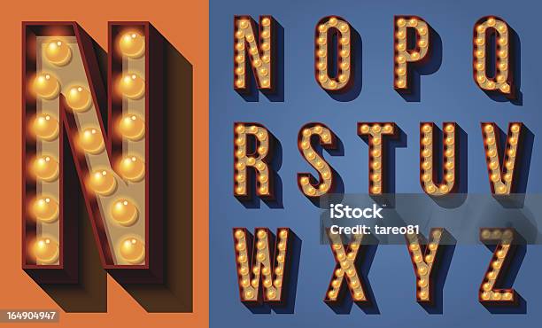 Neon Sign Type Stock Illustration - Download Image Now - Text, Light Bulb, Typescript
