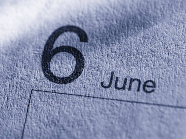 istock Calendar with month number 6, June 1649054833