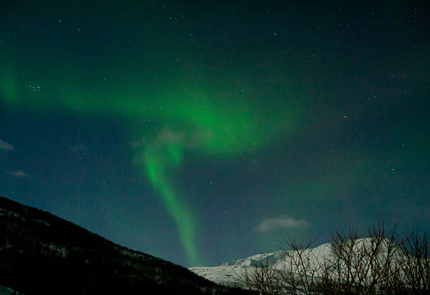 Northern Lights sobre Noruega - fotografia de stock