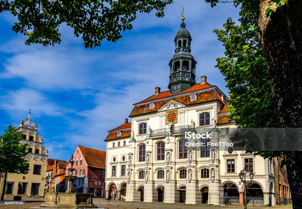 historic buildings at the old town of Lueneburg - Germany historic buildings at the old town of Lüneburg - germany - Niedersachsen Architecture Stock Photo