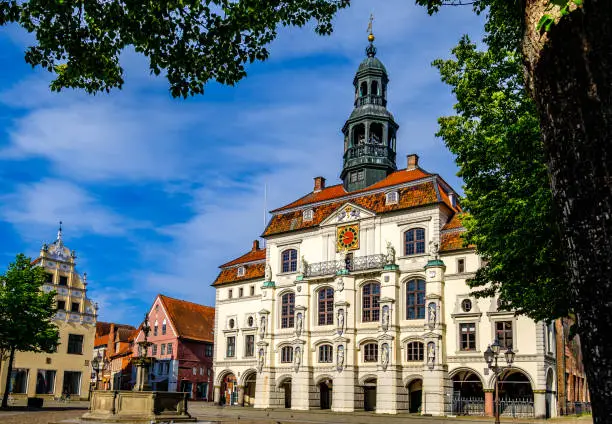 historic buildings at the old town of Lüneburg - germany - Niedersachsen