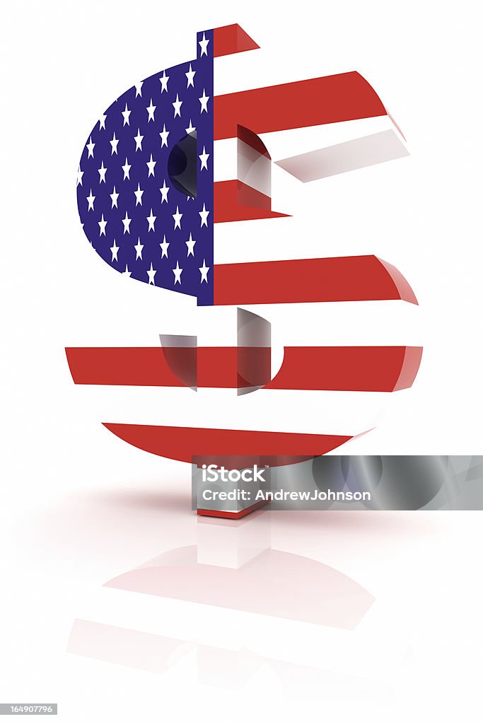 Amerikanische Währung - Lizenzfrei Amerikanische Flagge Stock-Foto