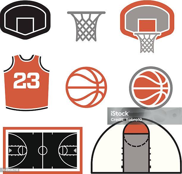 Simple Basketball Vector Elements Stock Illustration - Download Image Now - Basketball - Sport, Basketball - Ball, Icon Symbol