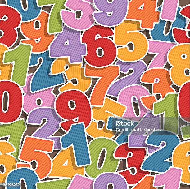Numbers Pattern Graphics Number Pattern Stock Illustration - Download Image Now - Alphabet ...